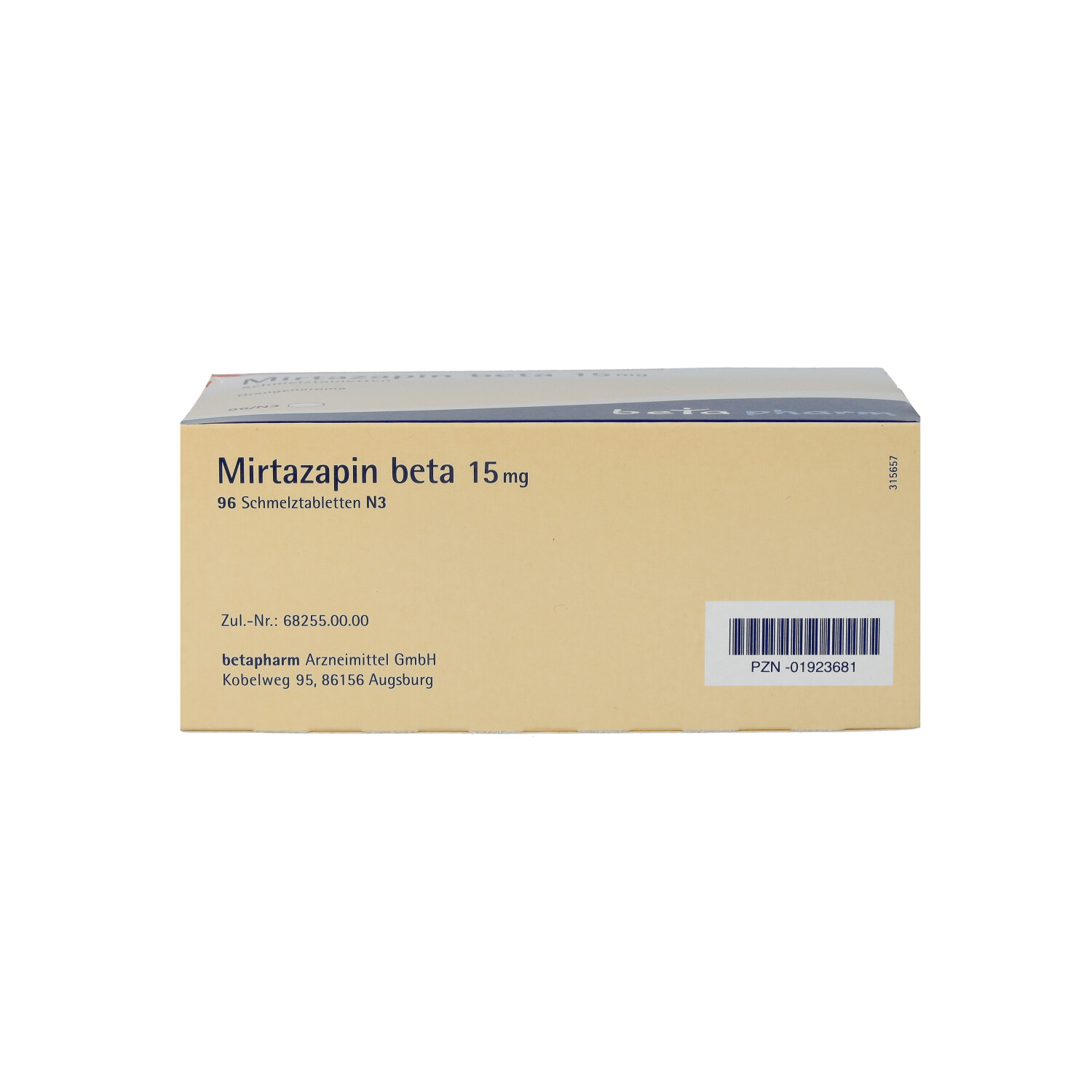 MIRTAZAPIN beta 15 mg Schmelztabletten