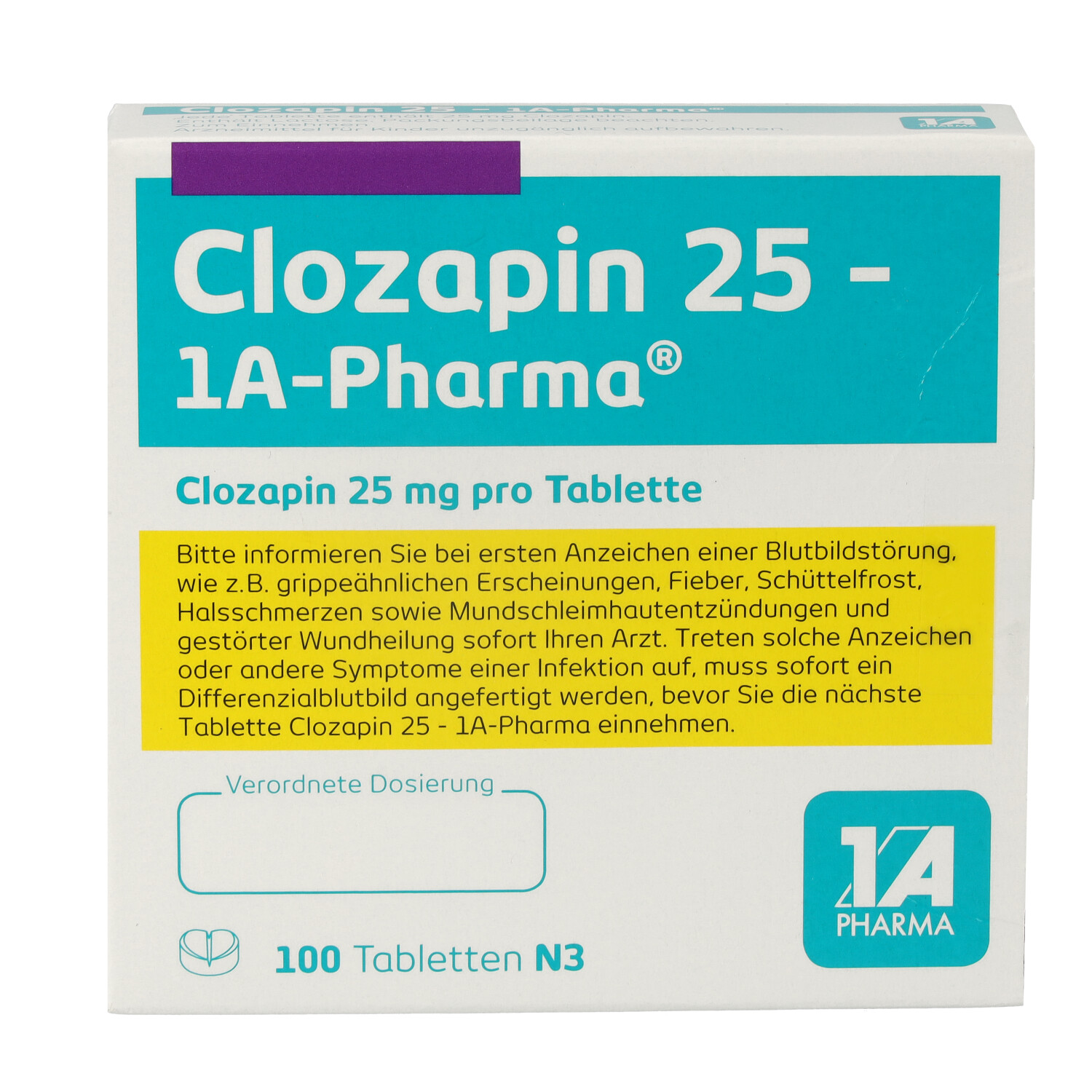 CLOZAPIN 25-1A Pharma Tabletten