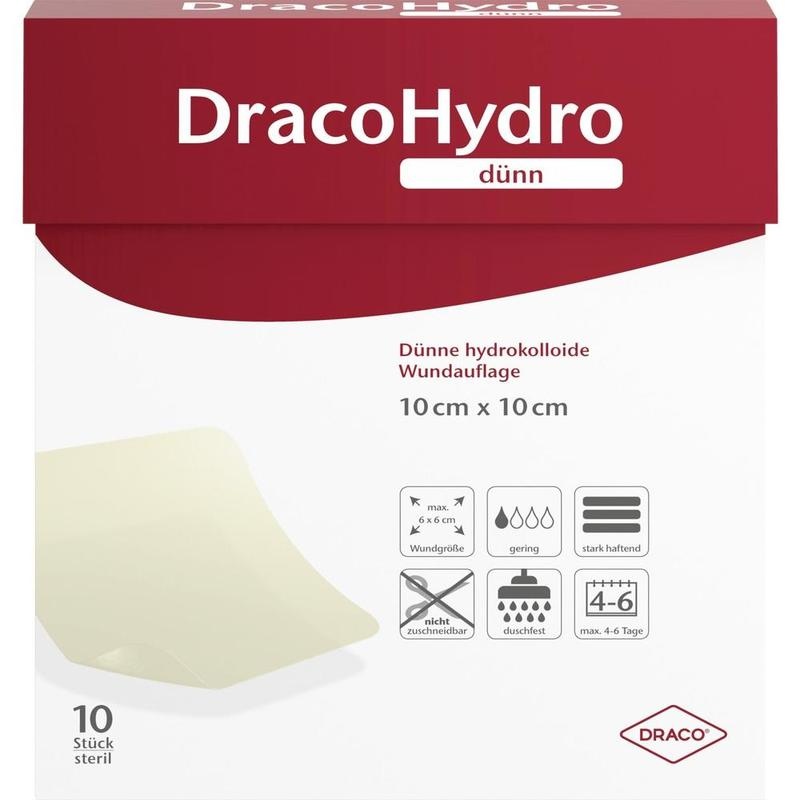 DRACOHYDRO dünn Hydrokoll.Wundauflage 10x10 cm