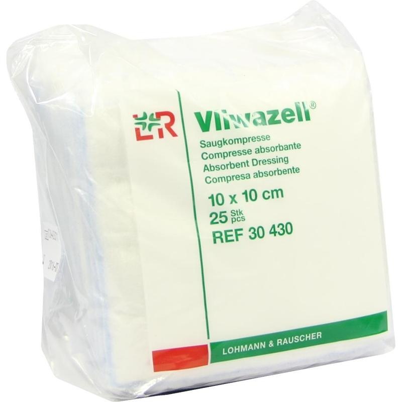 VLIWAZELL Saugkompressen unsteril 10x10 cm