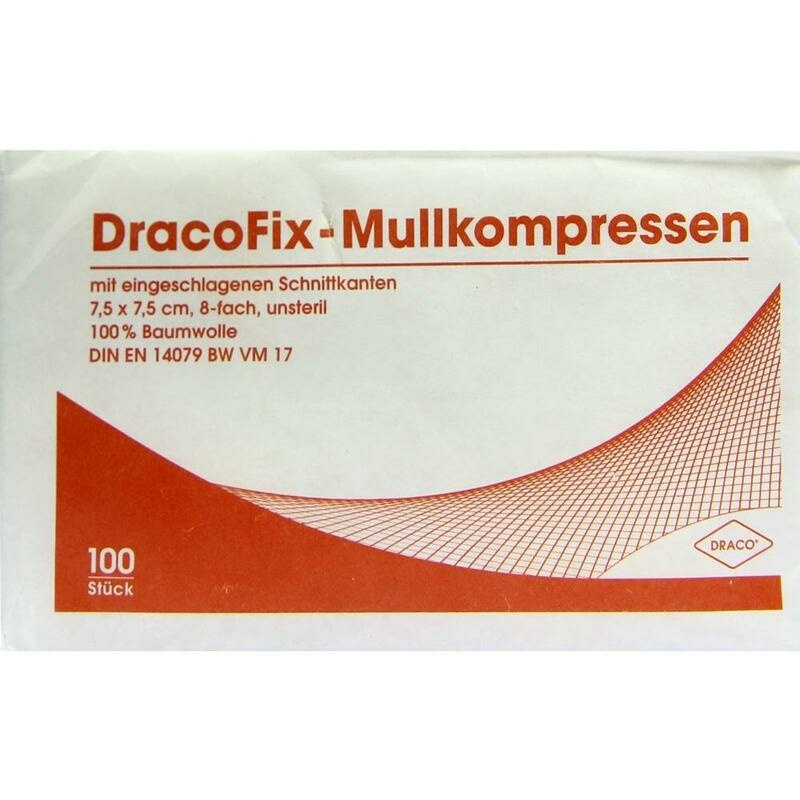 DRACOFIX OP-Kompressen 7,5x7,5 cm unsteril 8fach