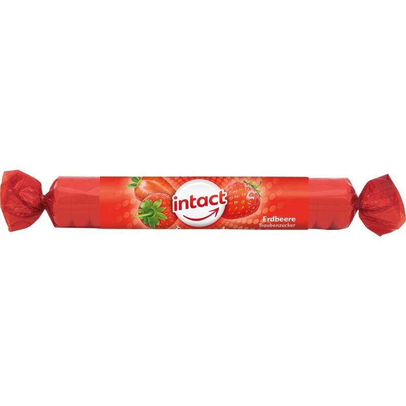 INTACT Traubenzucker Rolle Erdbeere
