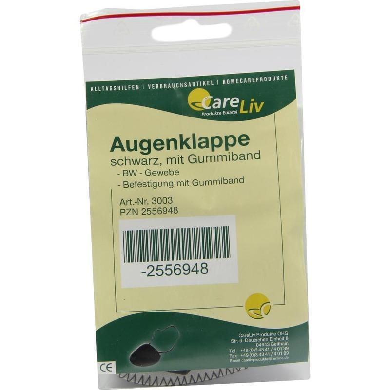 AUGENKLAPPE mit Gummiband schwarz