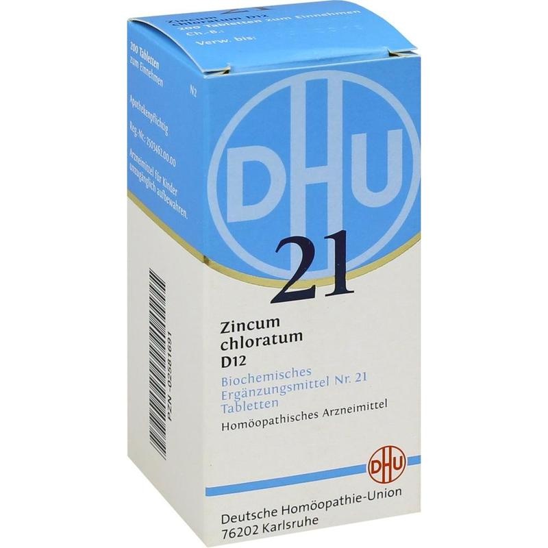 BIOCHEMIE DHU 21 Zincum chloratum D 12 Tabletten