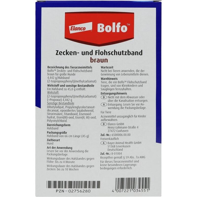 BOLFO Flohschutzband braun f.große Hunde