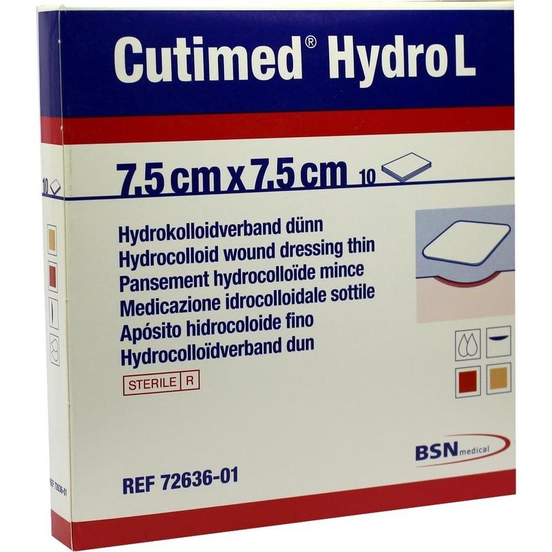 CUTIMED Hydro L Hydrokolloidverb.dünn 7,5x7,5 cm