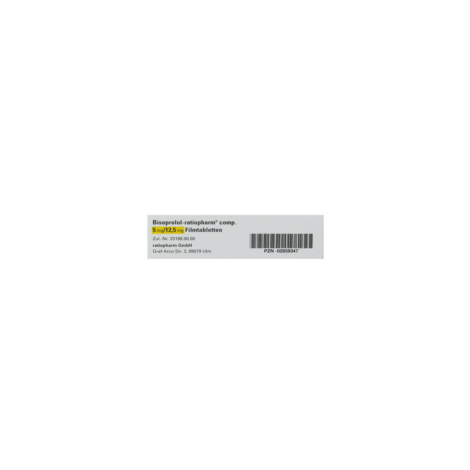 BISOPROLOL-ratiopharm comp.5 mg/12,5 mg Filmtabl.