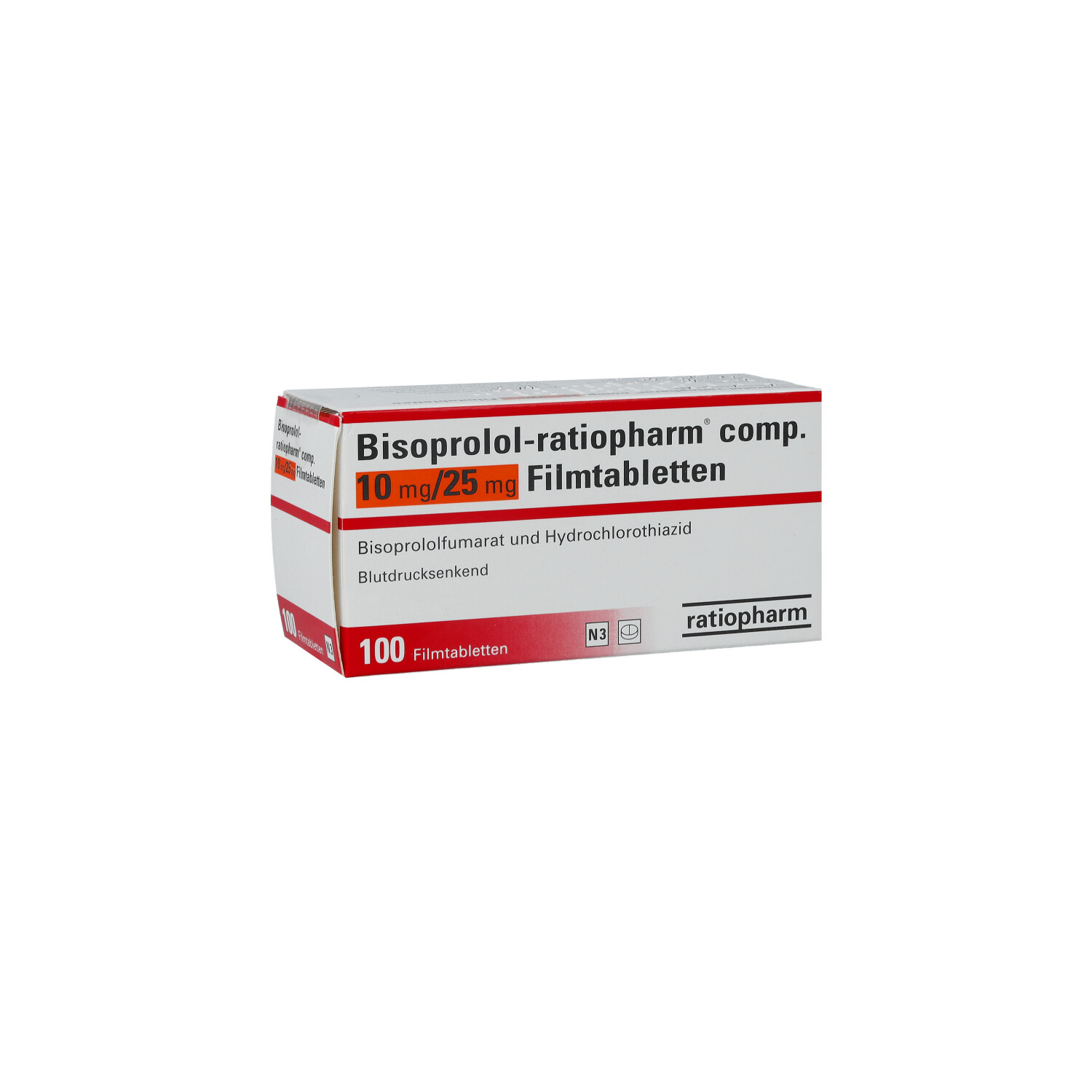 BISOPROLOL-ratiopharm comp.10 mg/25 mg Filmtabl.