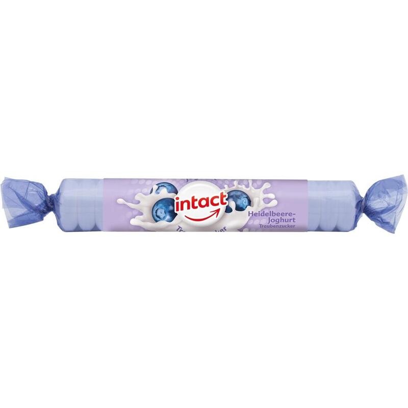 INTACT Traubenzucker Rolle Heidelbeere Joghurt