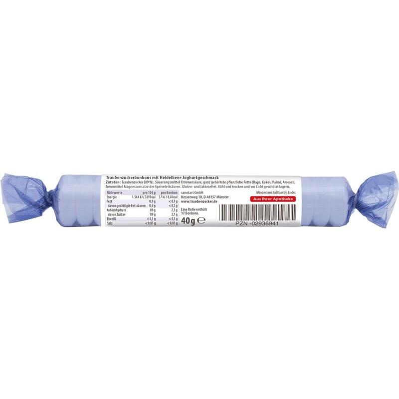 INTACT Traubenzucker Rolle Heidelbeere Joghurt