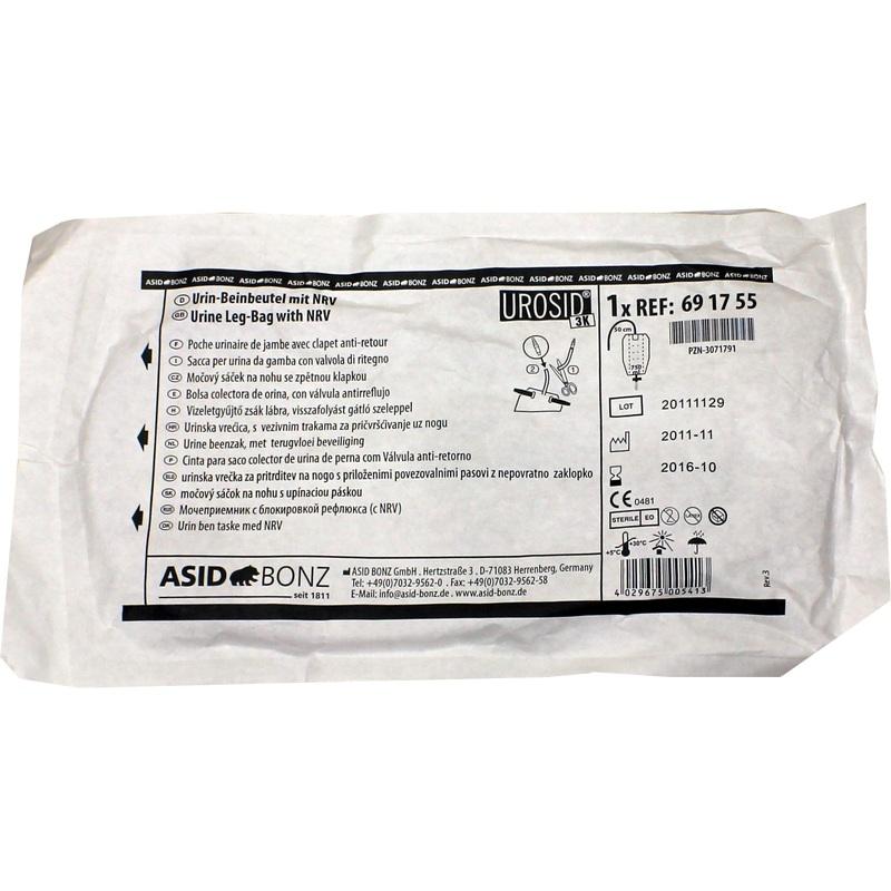 BEINBEUTEL 750 ml 50 cm steril Schlauch kürzbar