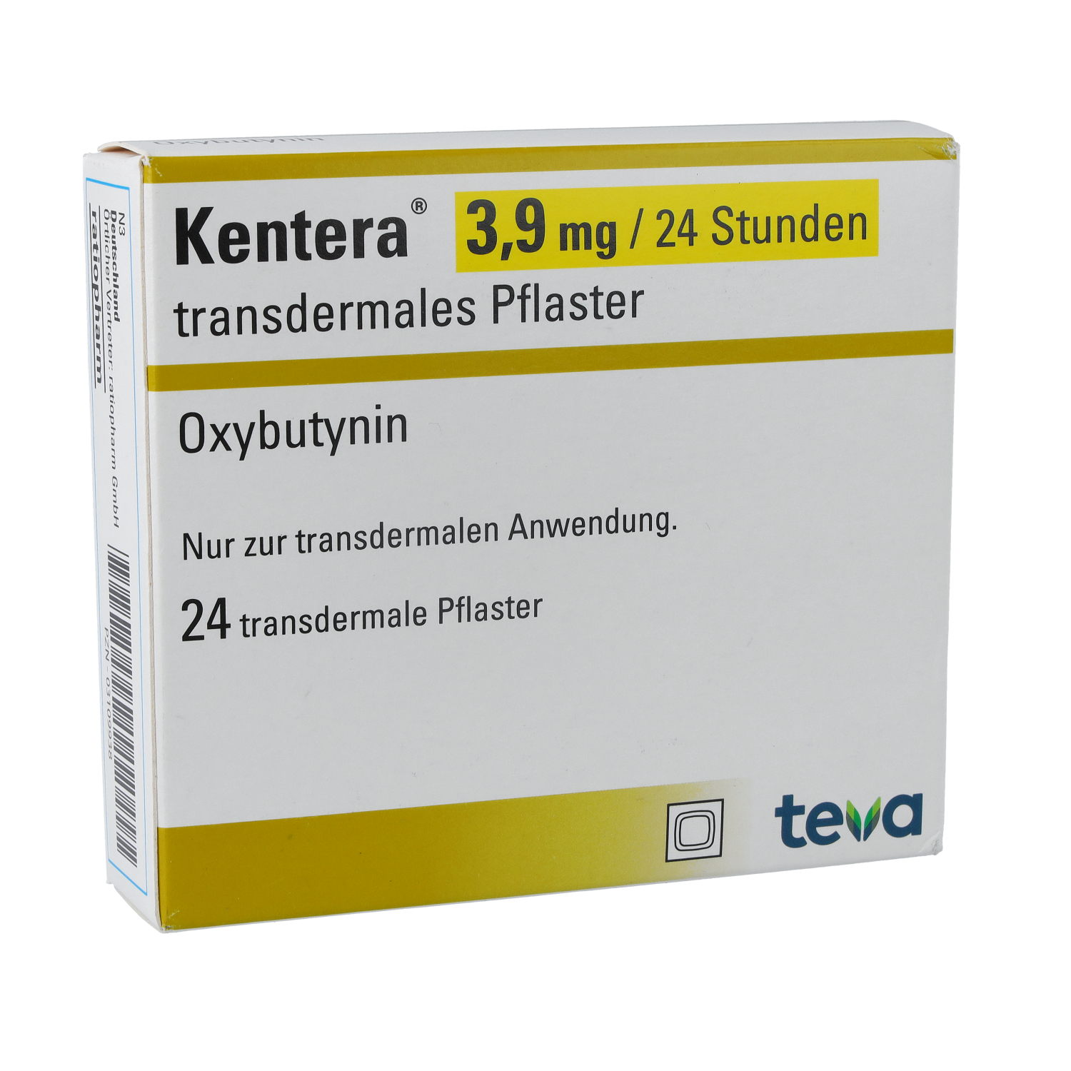KENTERA 3,9 mg/24 Stunden transdermale Pflaster