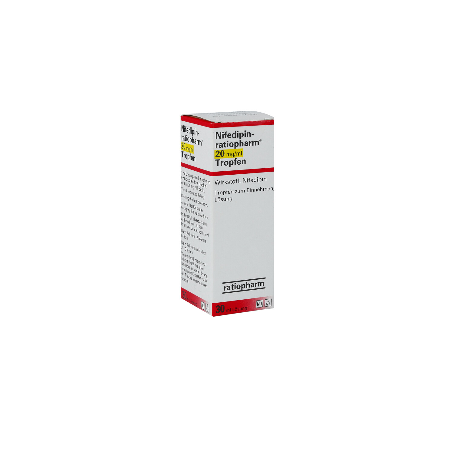 NIFEDIPIN-ratiopharm 20 mg/ml Tropfen z.Einnehmen