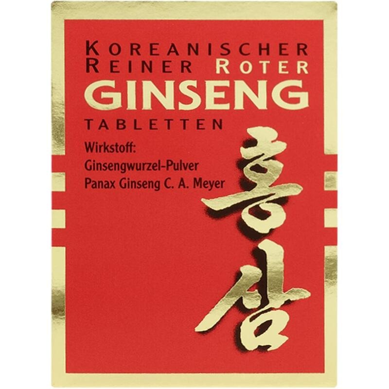KOREANISCHER Reiner Roter Ginseng 300 mg Tabletten