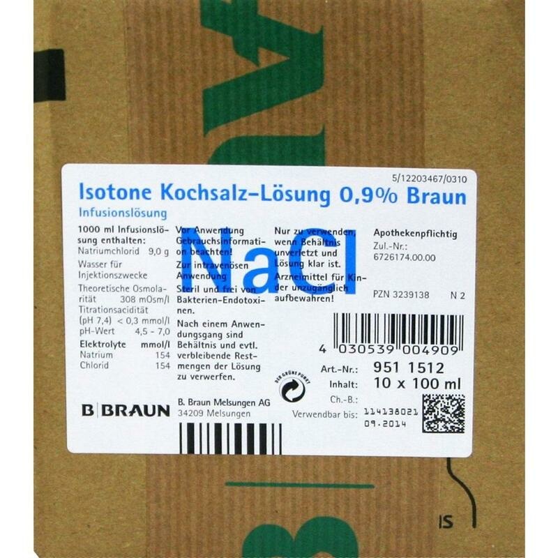 KOCHSALZLÖSUNG 0,9% Glasfl.