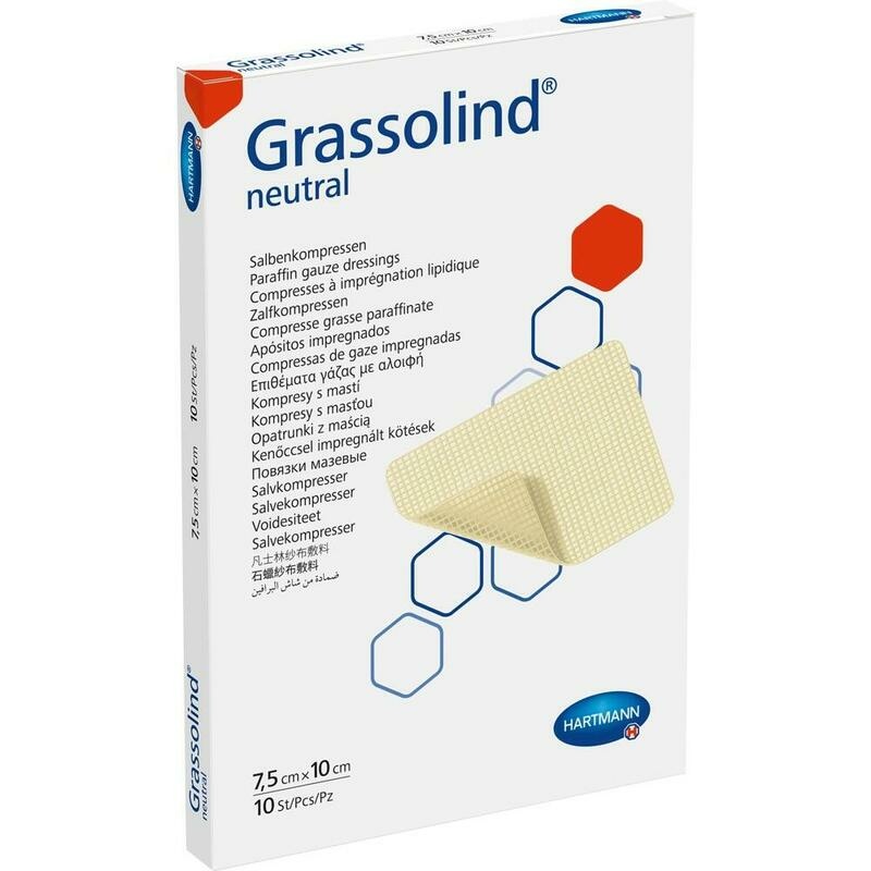 GRASSOLIND Salbenkompressen 7,5x10 cm steril