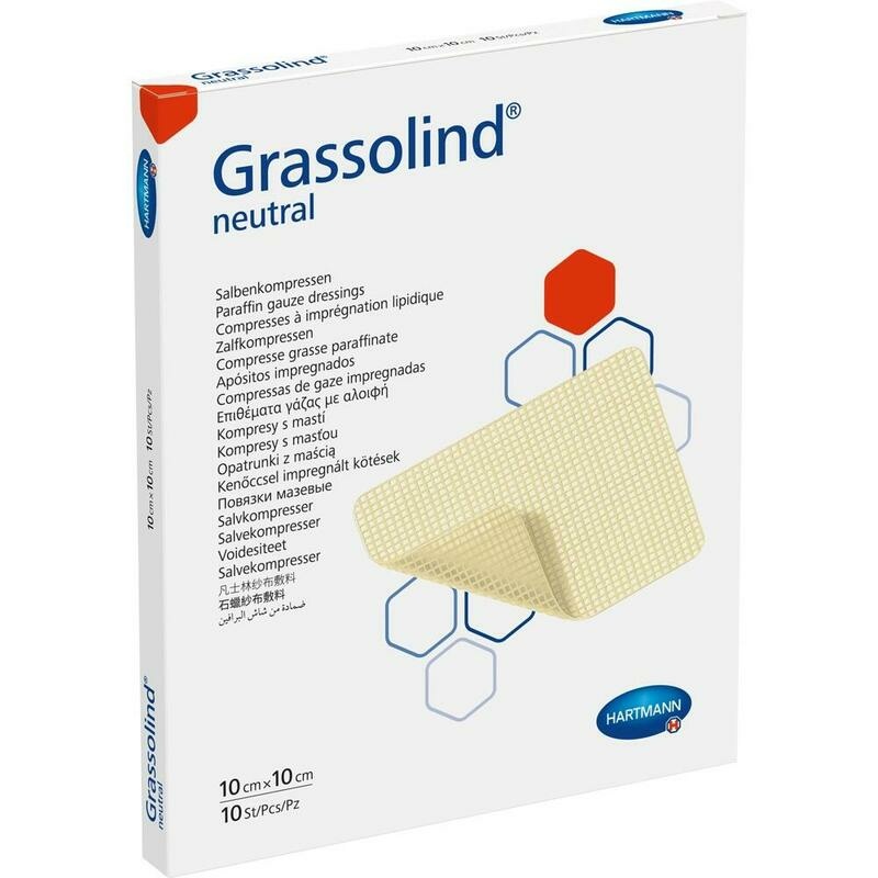 GRASSOLIND Salbenkompressen 10x10 cm steril