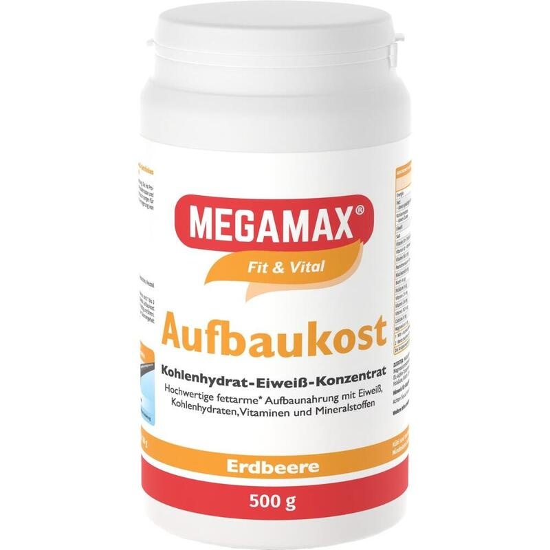 MEGAMAX Aufbaukost Erdbeere Pulver