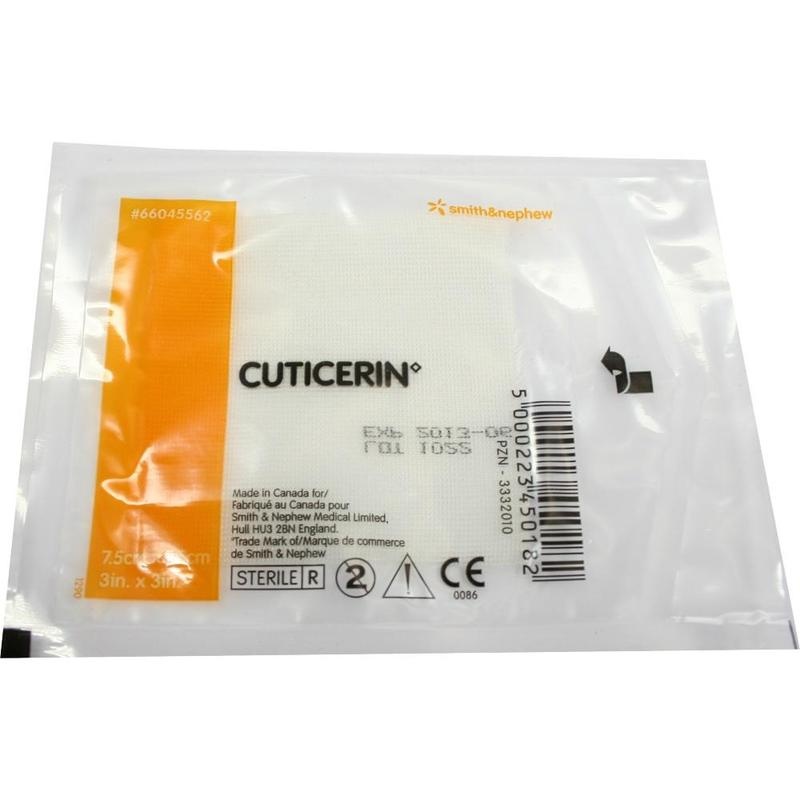 CUTICERIN 7,5x7,5 cm Gaze m.Salbenbeschichtung