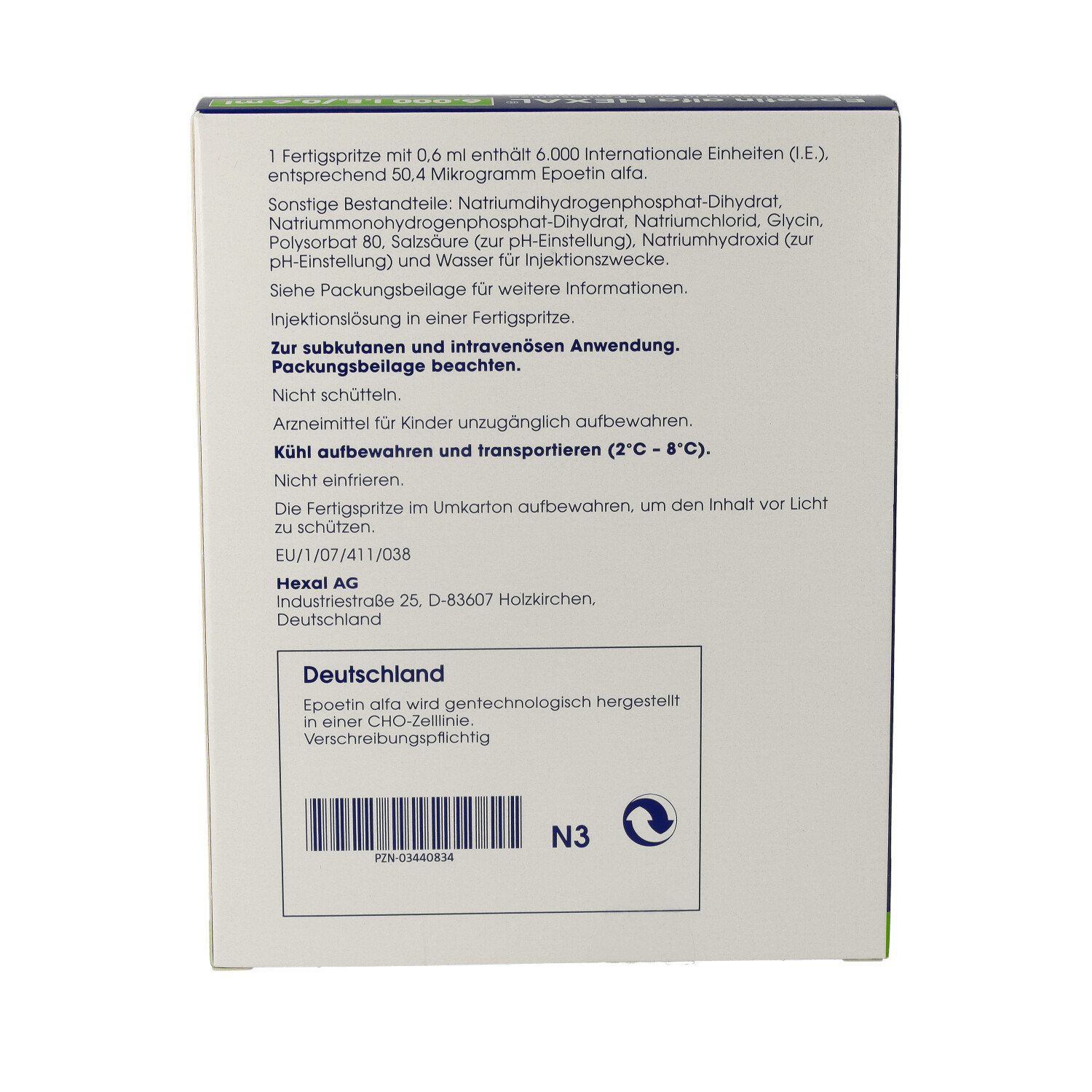 EPOETIN alfa HEXAL 6.000 I.E./0,6 ml Fertigspr.