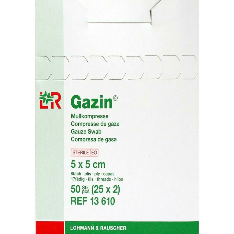 GAZIN Mullkomp.5x5 cm steril 8fach