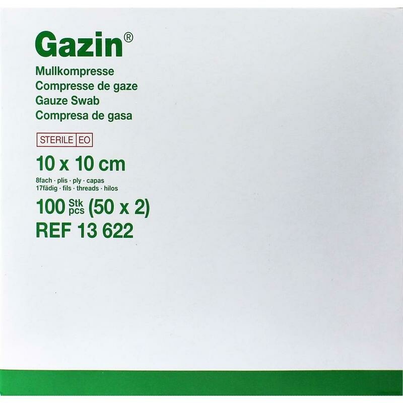 GAZIN Mullkomp.10x10 cm steril 8fach