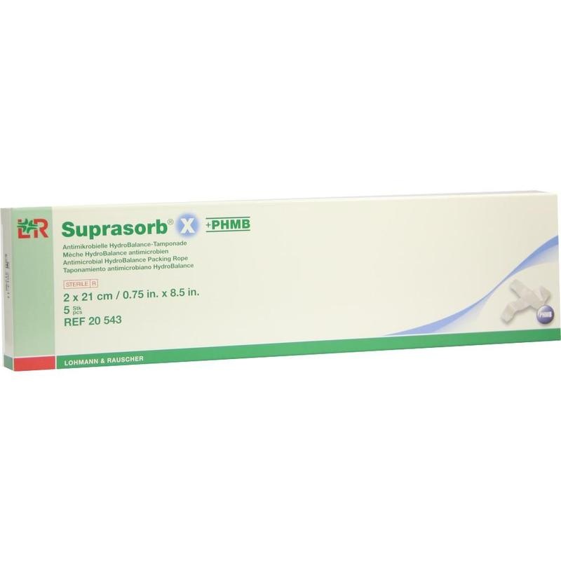 SUPRASORB X+PHMB HydroBalance Tamponade 2x21 cm