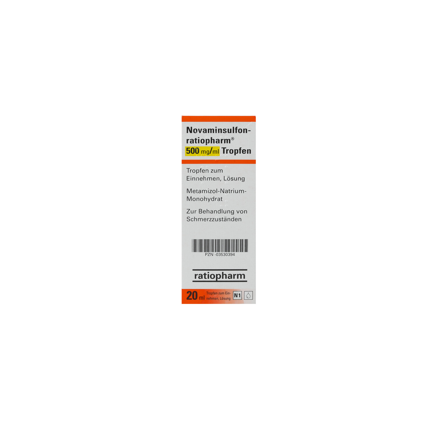 NOVAMINSULFON-ratiopharm 500 mg/ml Tropfen z.Einn.