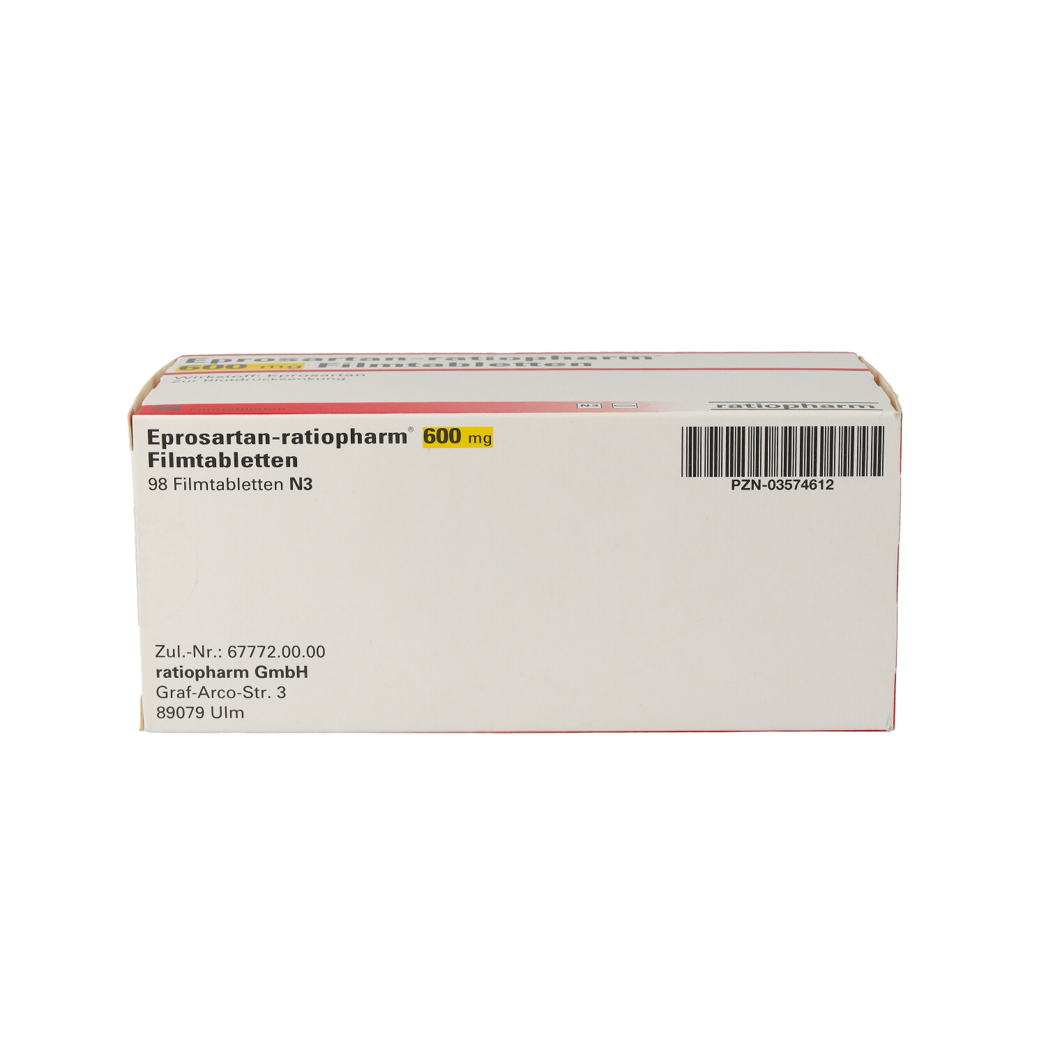 EPROSARTAN-ratiopharm 600 mg Filmtabletten
