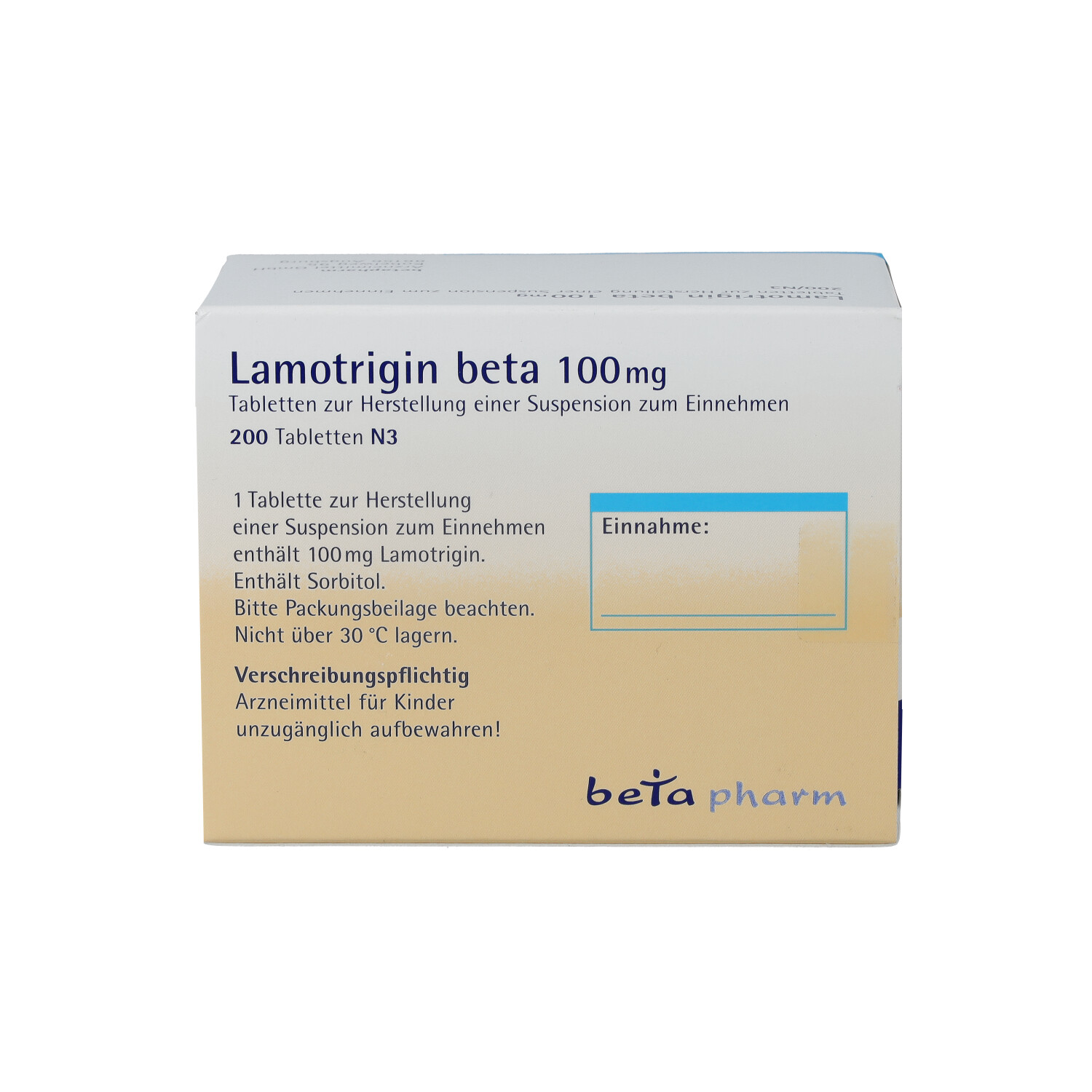 LAMOTRIGIN beta 100 mg Tabl.z.Herst.e.Susp.z.Einn.
