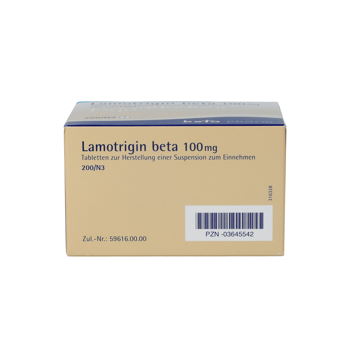 LAMOTRIGIN beta 100 mg Tabl.z.Herst.e.Susp.z.Einn.