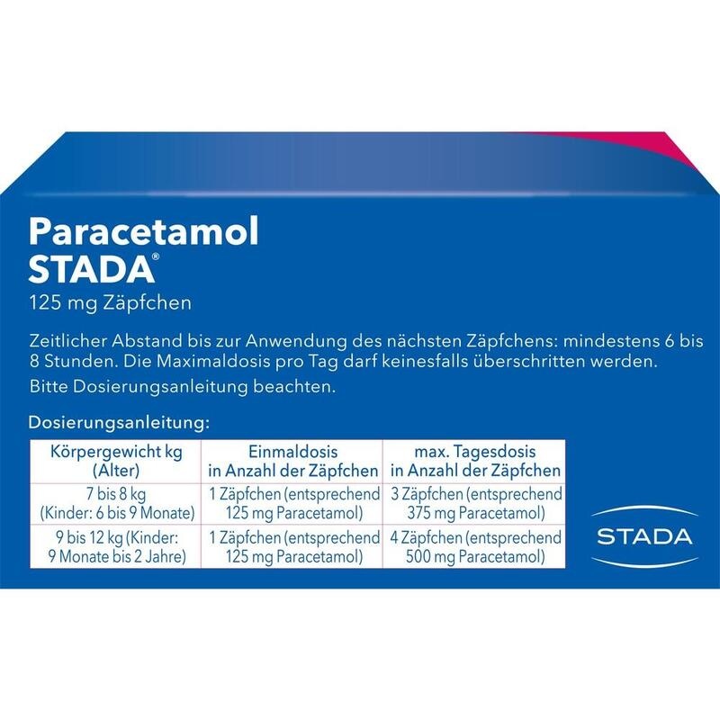 PARACETAMOL STADA 125 mg Zäpfchen