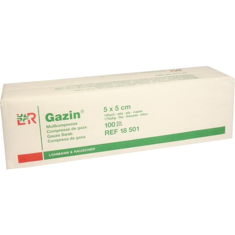 GAZIN Mullkomp.5x5 cm unsteril 12fach Op