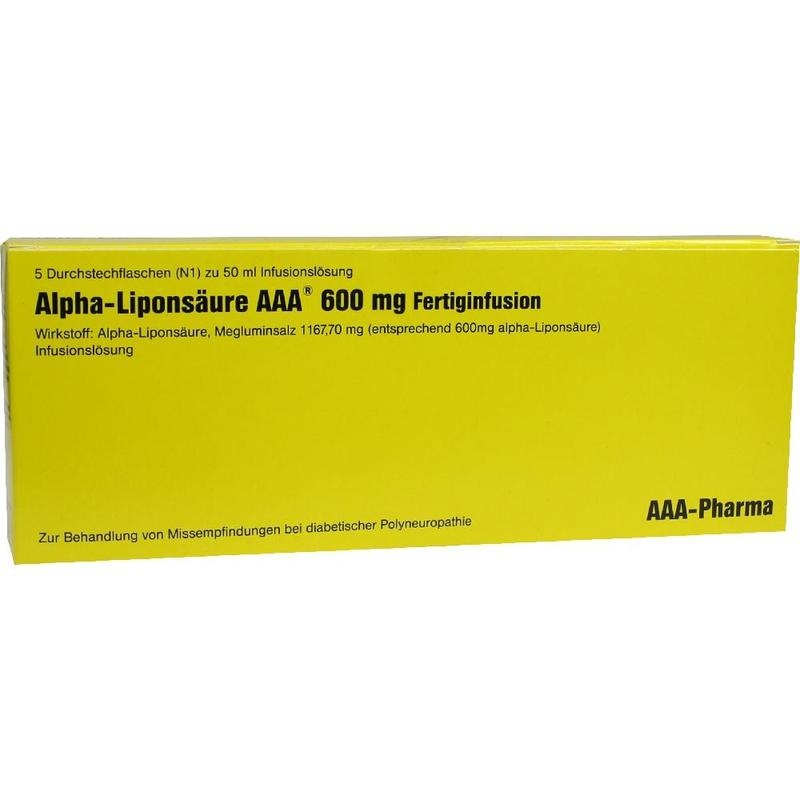 ALPHA LIPONSÄURE AAA 600 mg Injektionsflaschen