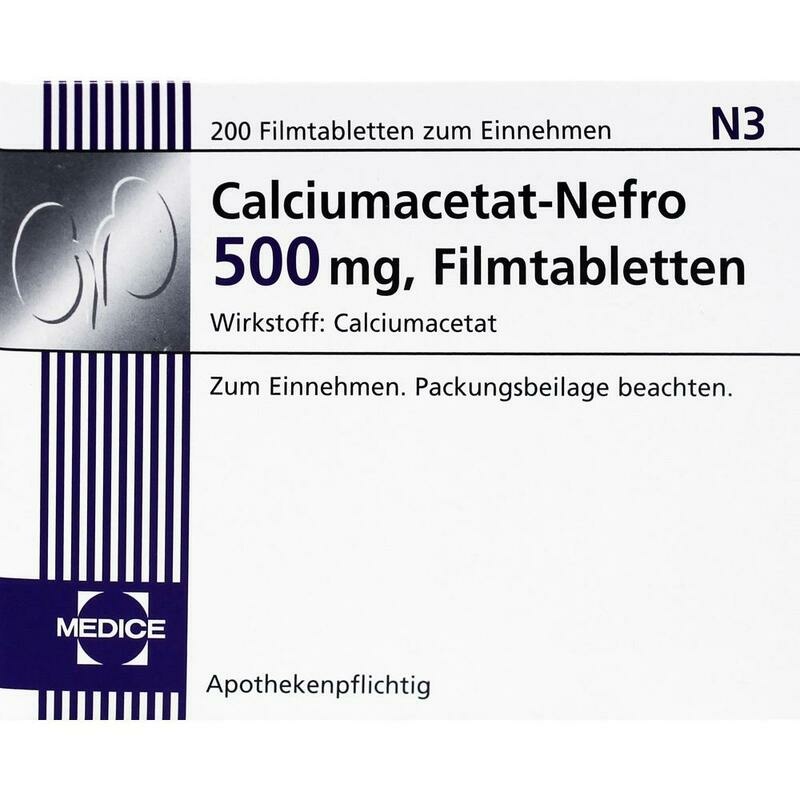 CALCIUMACETAT NEFRO 500 mg Filmtabletten