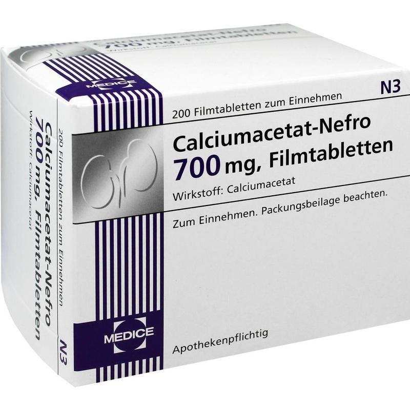 CALCIUMACETAT NEFRO 700 mg Filmtabletten