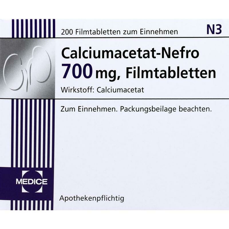 CALCIUMACETAT NEFRO 700 mg Filmtabletten