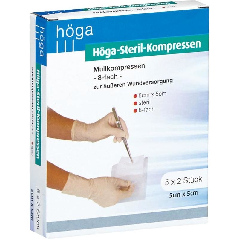 HÖGA-KOMPRESSEN 5x5 cm steril 8fach