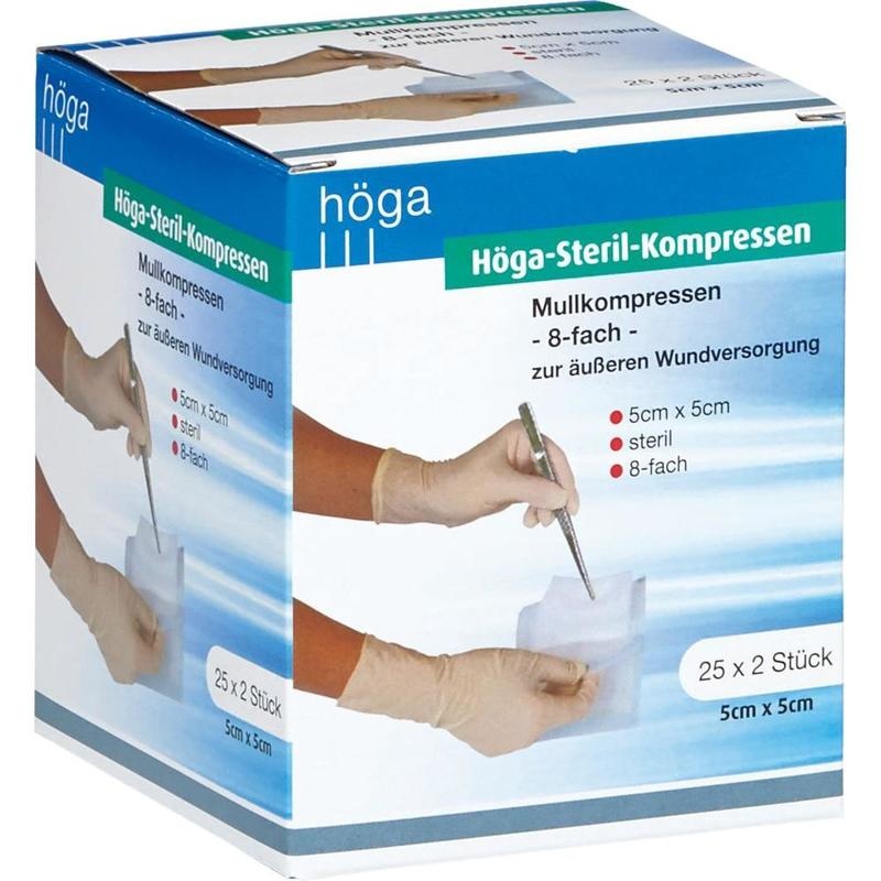 HÖGA-KOMPRESSEN 5x5 cm steril 8fach