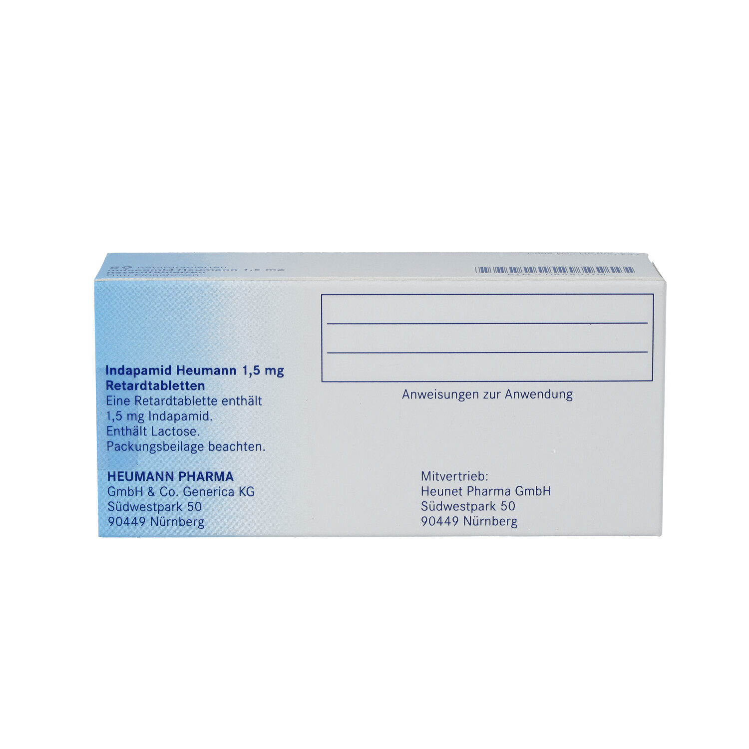 INDAPAMID Heumann 1,5 mg Retardtabletten