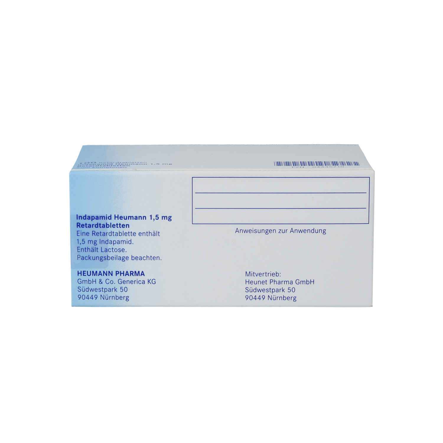 INDAPAMID Heumann 1,5 mg Retardtabletten