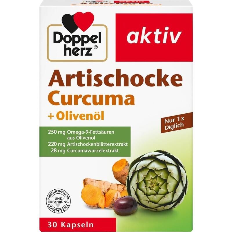 DOPPELHERZ Artischocke Curcuma+Olivenöl Kapseln