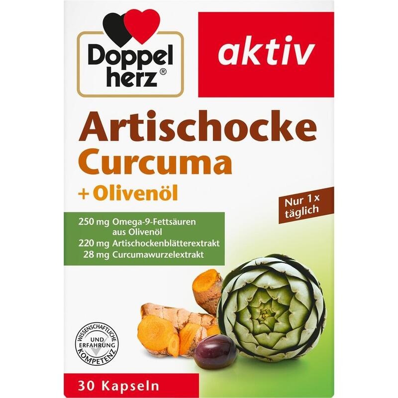 DOPPELHERZ Artischocke Curcuma+Olivenöl Kapseln