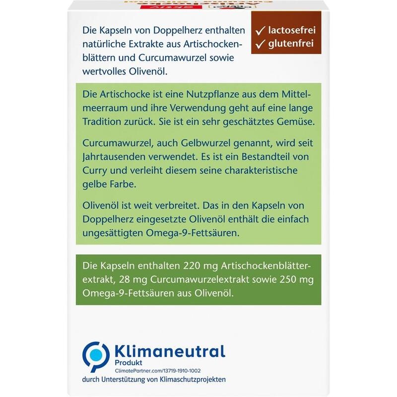 DOPPELHERZ Artischocke Curcuma+Olivenöl Kapseln