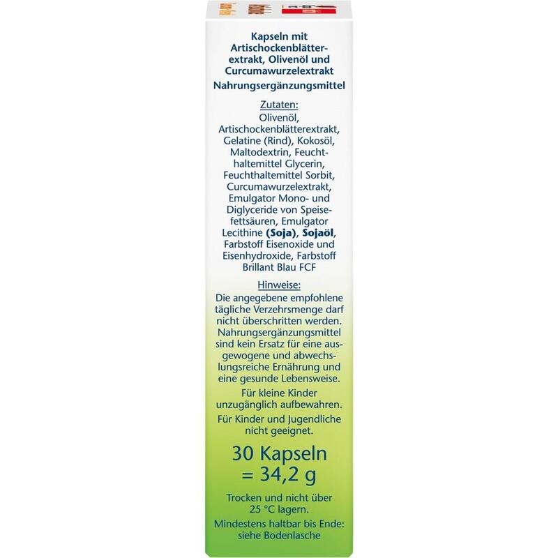 DOPPELHERZ Artischocke Curcuma+Olivenöl Kapseln