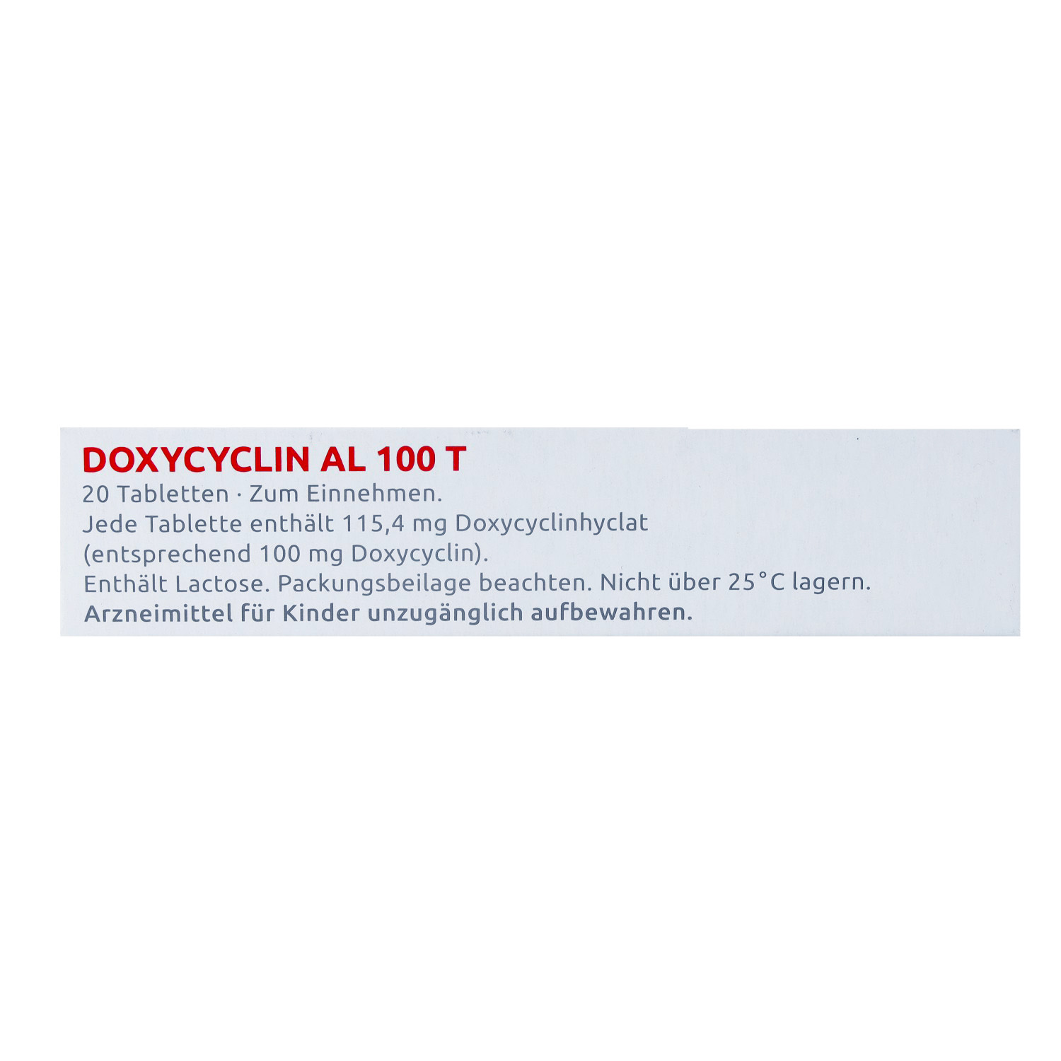 DOXYCYCLIN AL 100 T Tabletten