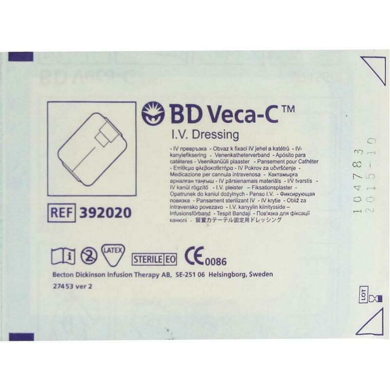 BD VECA-C Katheterfixierverb.6x7,5 cm m.Sichtfen.