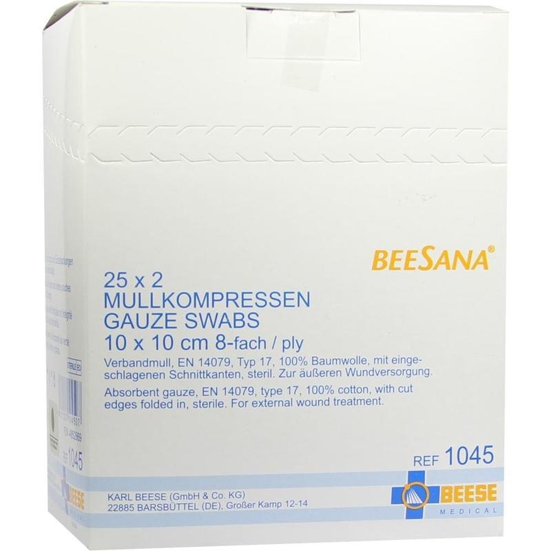 MULLKOMPRESSEN 10x10 cm steril 8fach