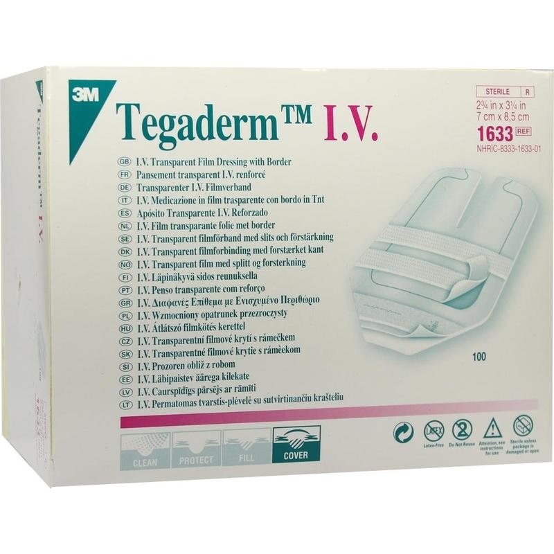 TEGADERM I.V. Kan.-u.Kath.Fix.7x8,5cm tran.1633