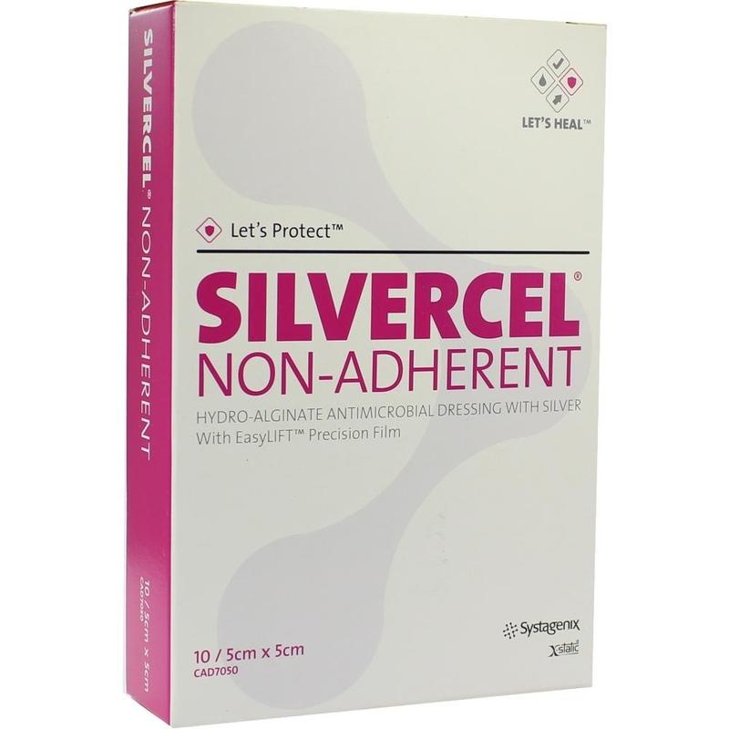 SILVERCEL non Adherent Hydroalginat Verb.5x5 cm